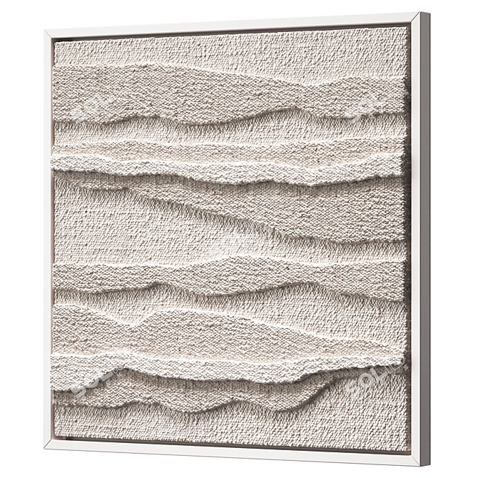 Art Canvases with Fabric Elements 3D model image 2