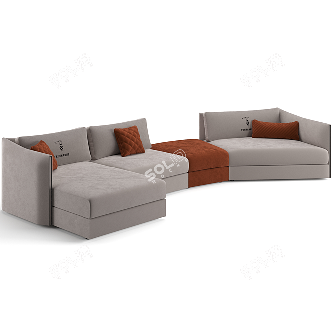 Trussardi Maryl Sofa: Luxurious Elegance 3D model image 4