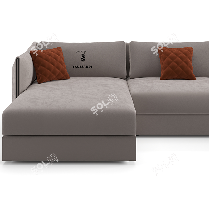 Trussardi Maryl Sofa: Luxurious Elegance 3D model image 7