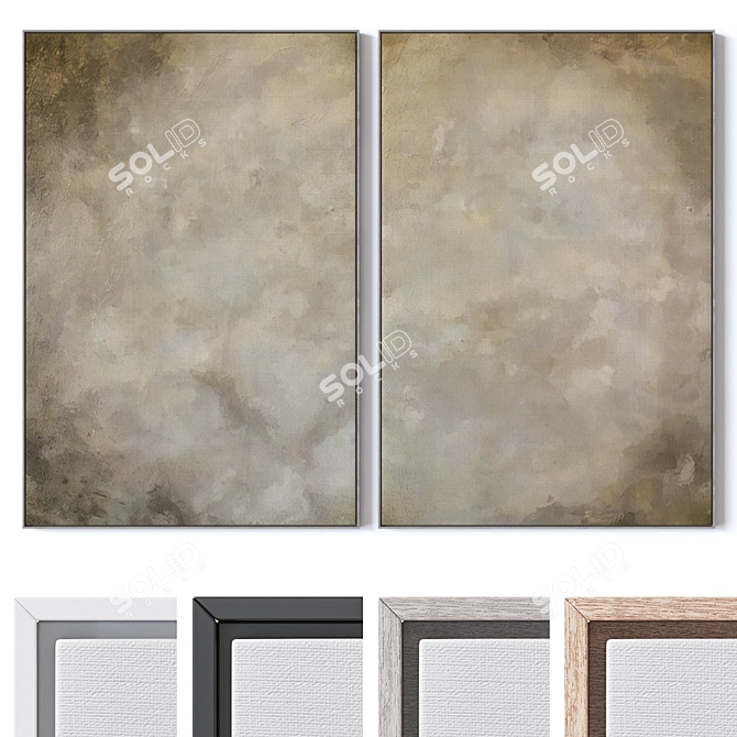 Modern Large Wall Art Paintings 3D model image 1