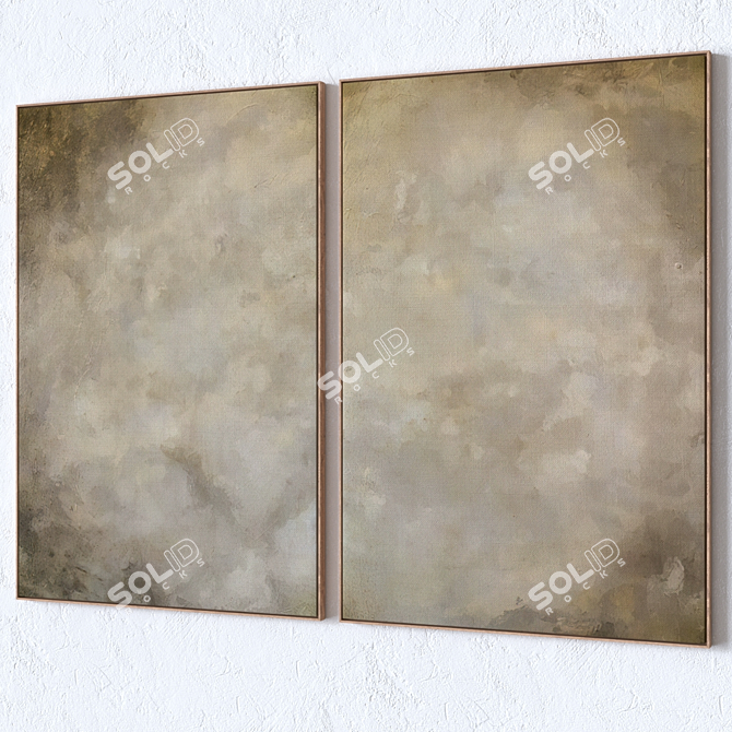 Modern Large Wall Art Paintings 3D model image 3