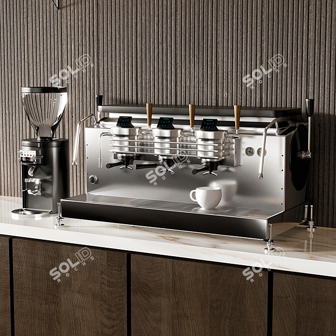 Crafted Cafe Bar Scene Kit 3D model image 4