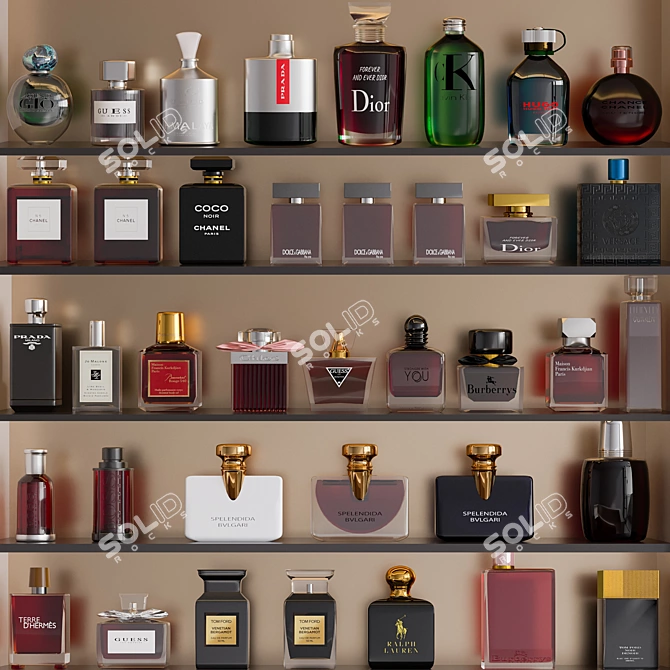 Perfume Collection Showcase Model 3D model image 6