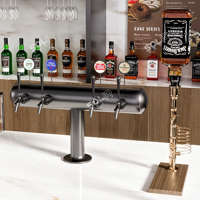 Cafe Bar Essentials Collection 3D model image 6