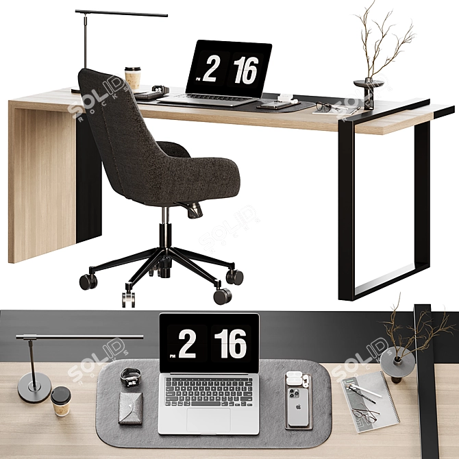 Modern Office Furnishings Collection 3D model image 3