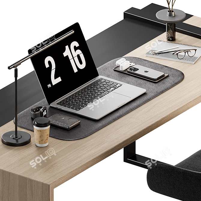 Modern Office Furnishings Collection 3D model image 4