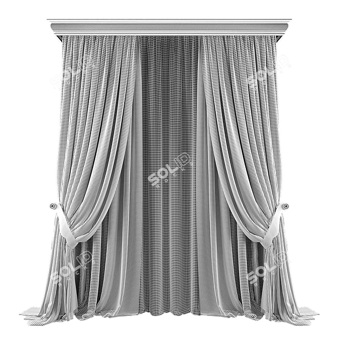  Modern Blackout Curtains Design 3D model image 2