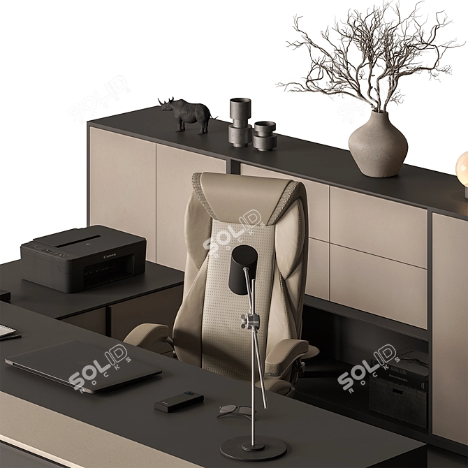 Executive Desk - Modern Office Design 3D model image 3