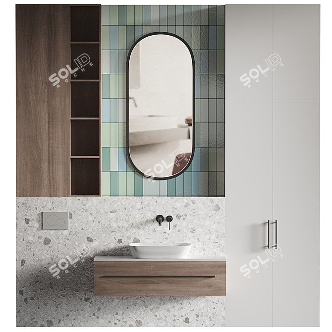 Modern Bathroom Vanity Set 2014 3D model image 1