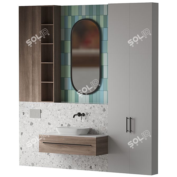 Modern Bathroom Vanity Set 2014 3D model image 2