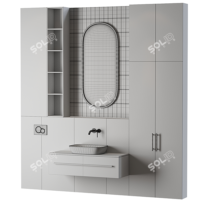 Modern Bathroom Vanity Set 2014 3D model image 4