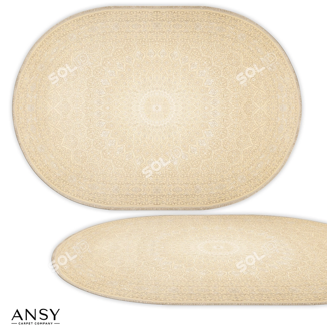 Handmade Gombad Neo Classic Rug 3D model image 1