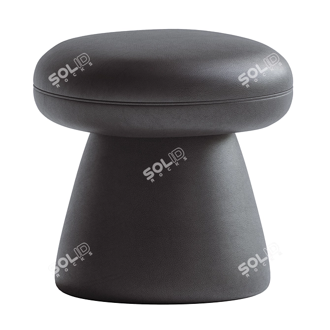 Elegant Cusco Footstool in Taupe 3D model image 1