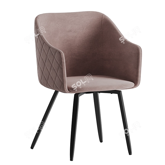 Niko Velvet Terra Chair 3D model image 4