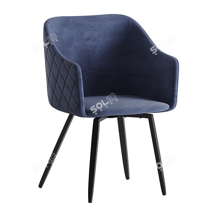 Niko Velvet Terra Chair 3D model image 5