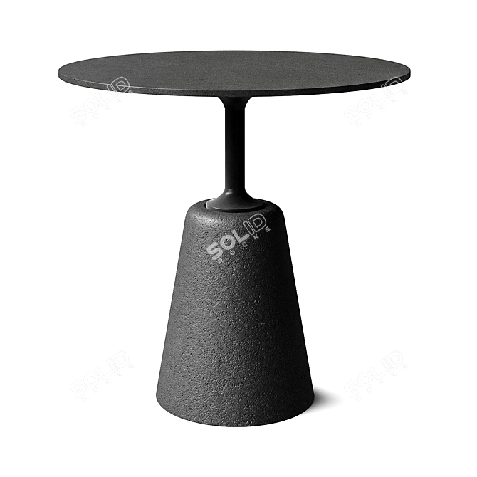 Sleek MDF Italia ROCK Table 3D model image 2