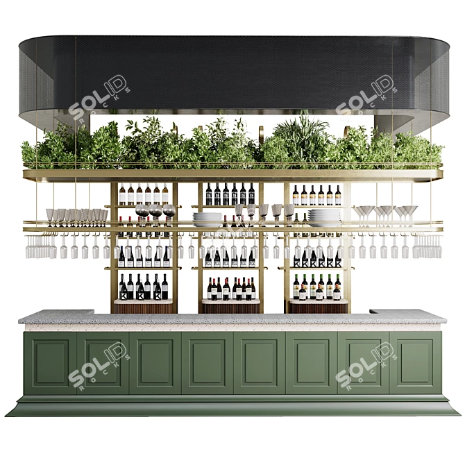 Restaurant & Cafe Bar Reception Counter 3D model image 1