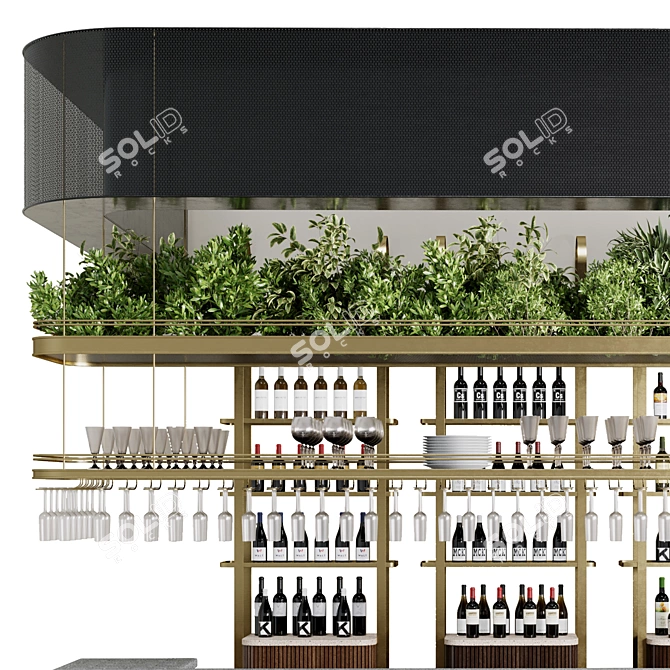 Restaurant & Cafe Bar Reception Counter 3D model image 3