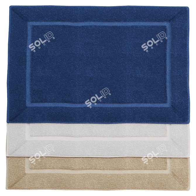 Soft Plush Bathroom Rug 3D model image 1