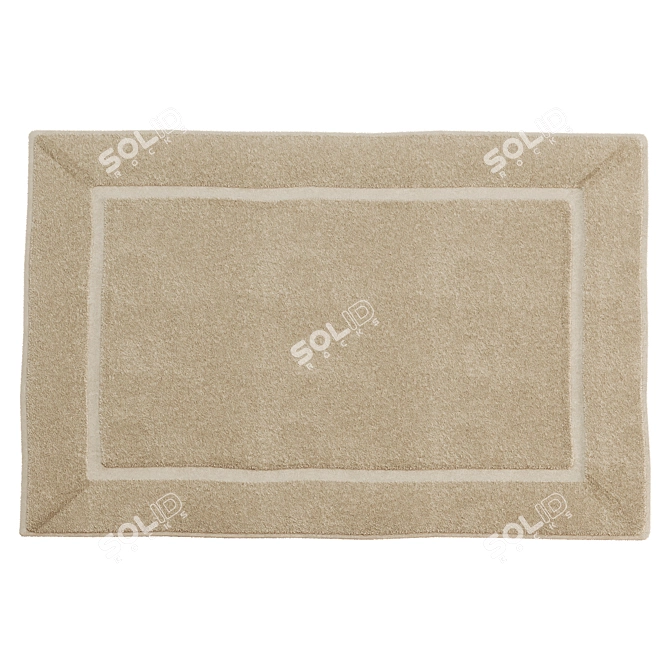 Soft Plush Bathroom Rug 3D model image 2