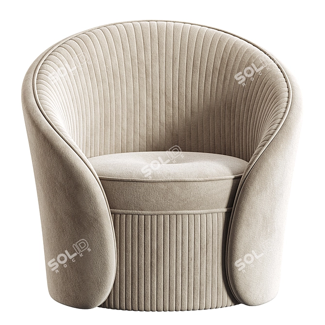 Elegant Bloom III Armchair (Russian Translation: Элегантное кресло Bloom III) 3D model image 2