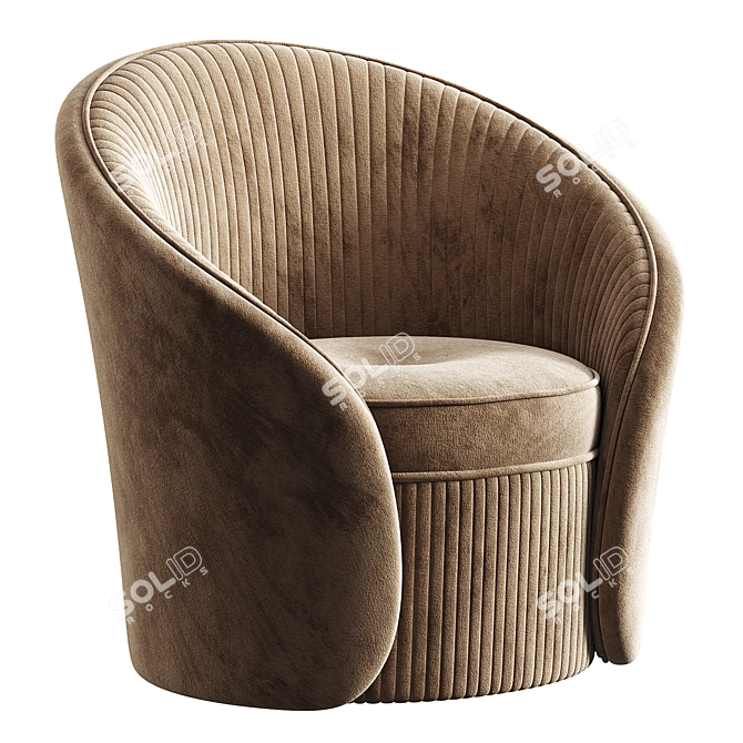 Elegant Bloom III Armchair (Russian Translation: Элегантное кресло Bloom III) 3D model image 3