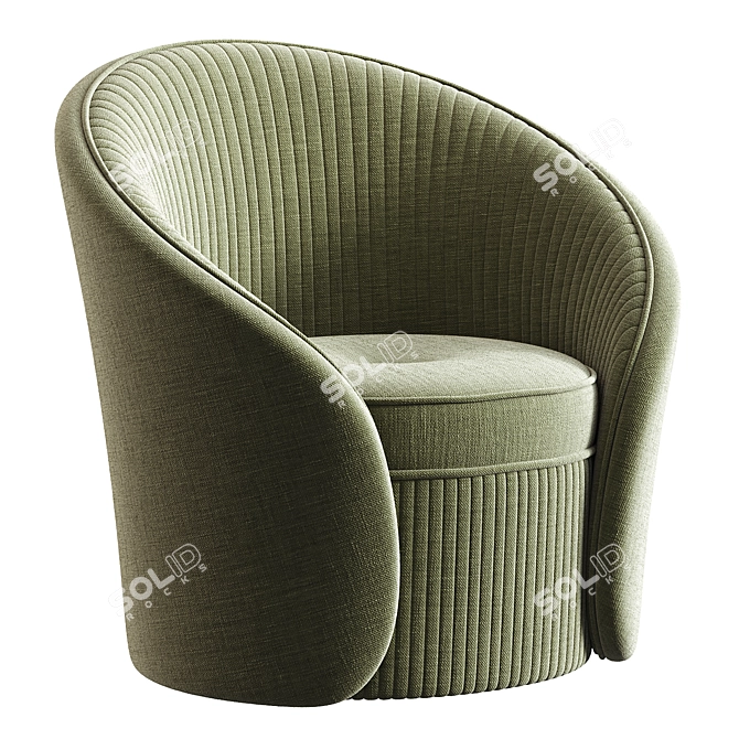 Elegant Bloom III Armchair (Russian Translation: Элегантное кресло Bloom III) 3D model image 4