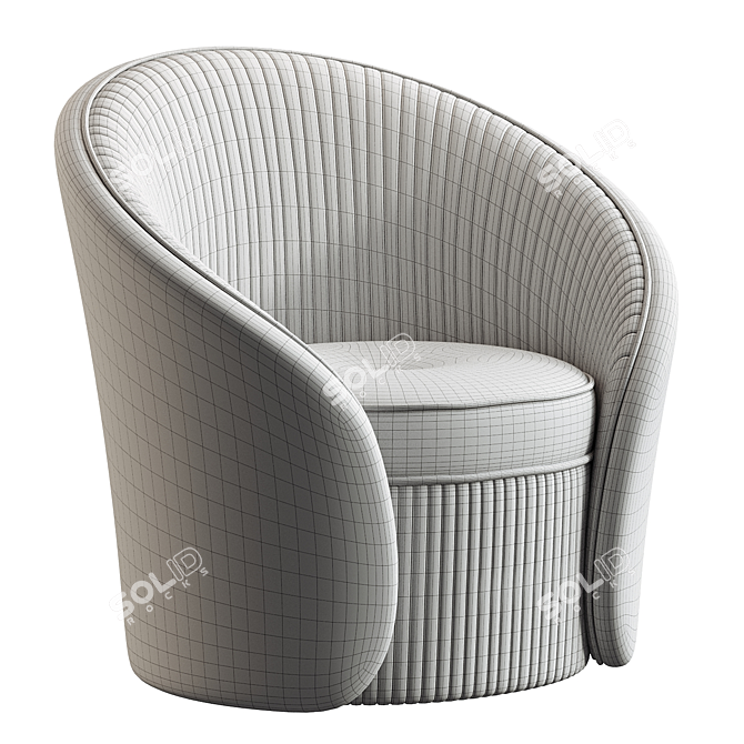 Elegant Bloom III Armchair (Russian Translation: Элегантное кресло Bloom III) 3D model image 5