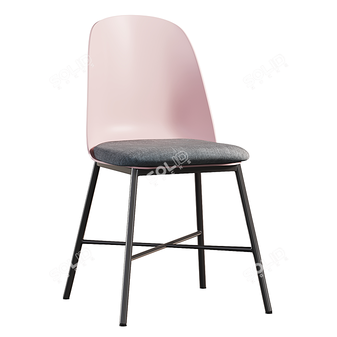 Elegant Shell Chair Design 3D model image 3