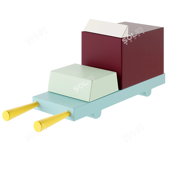 CARtools Wooden Car Puzzle Toy 3D model image 3