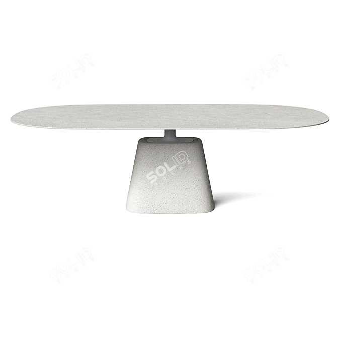 Modern Cement Dining Table 3ds Max 3D model image 3