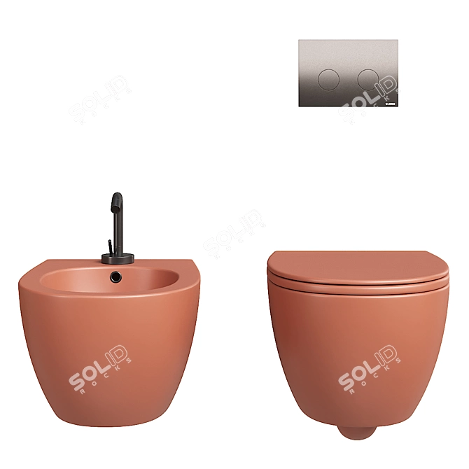 4all Wall-Hung Toilet Set 3D model image 2