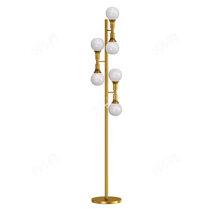 Elegant French Quarter Floor Lamp 3D model image 2