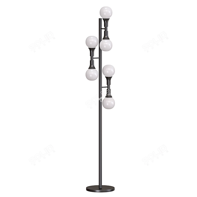 Elegant French Quarter Floor Lamp 3D model image 3