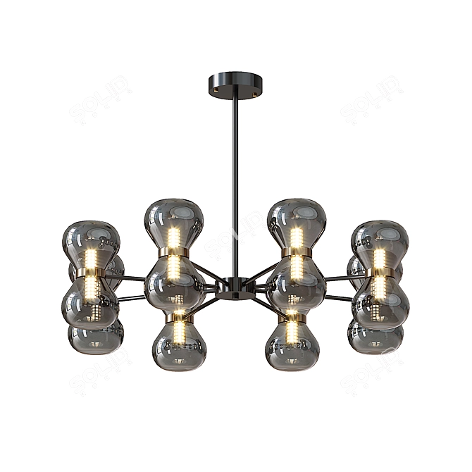 Elegant Prosper Chandelier Light 3D model image 2