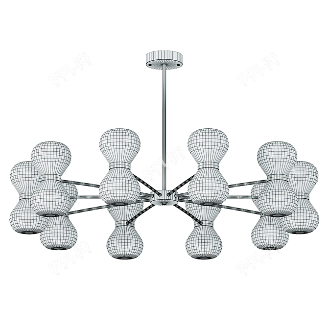 Elegant Prosper Chandelier Light 3D model image 5