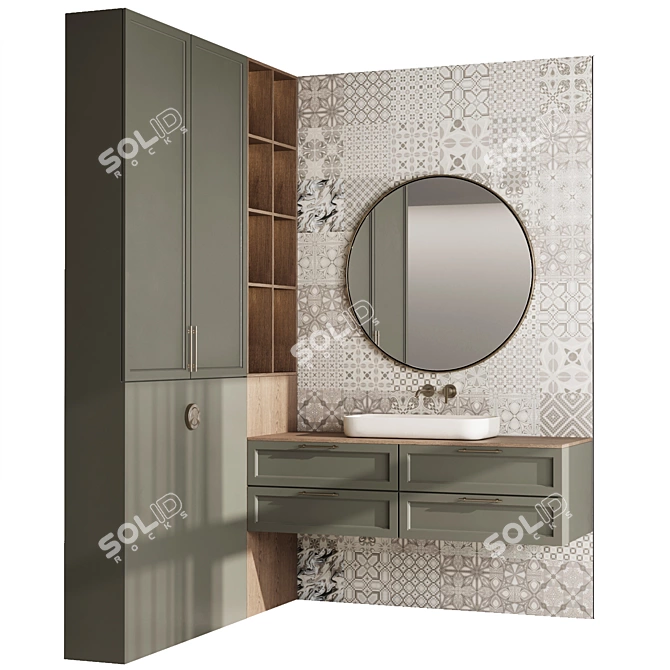 Fauset Inbani Set 70 ≈ Modern Bathroom Furniture 3D model image 2