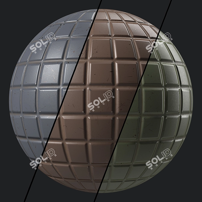 PBR Metal Panels 4K Texture 3D model image 1