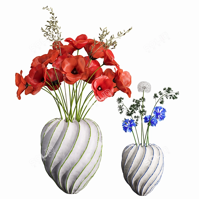 Elegant Bouquet Plant 3D Model 3D model image 1