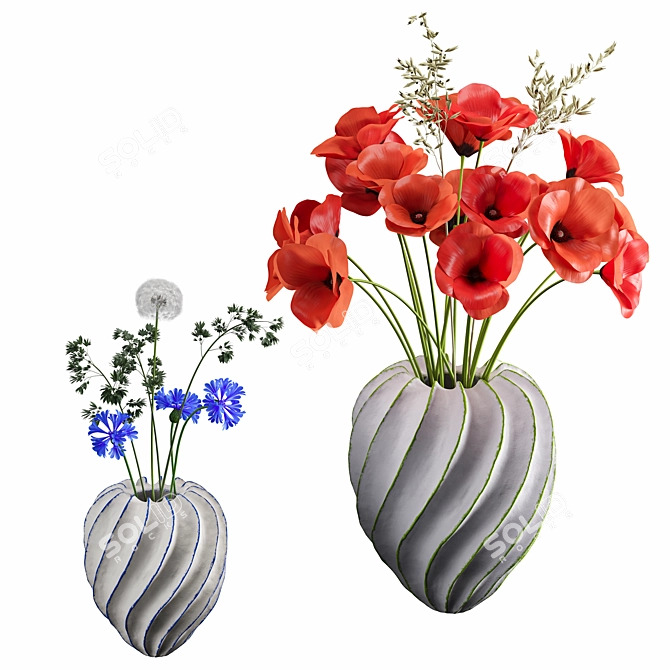 Elegant Bouquet Plant 3D Model 3D model image 6