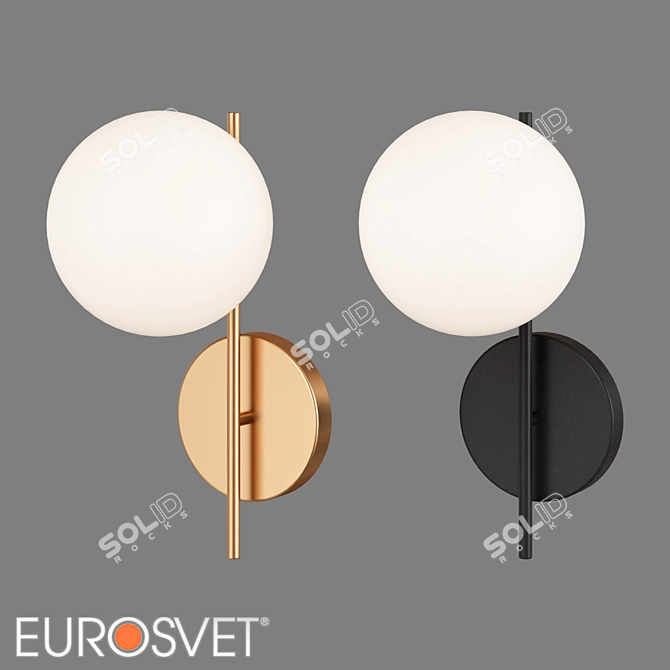 Eurosvet Marbella Glass Wall Sconce 3D model image 1