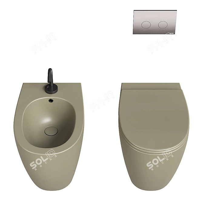 4all Collection Floor-Mounted Toilet/Bidet 3D model image 3