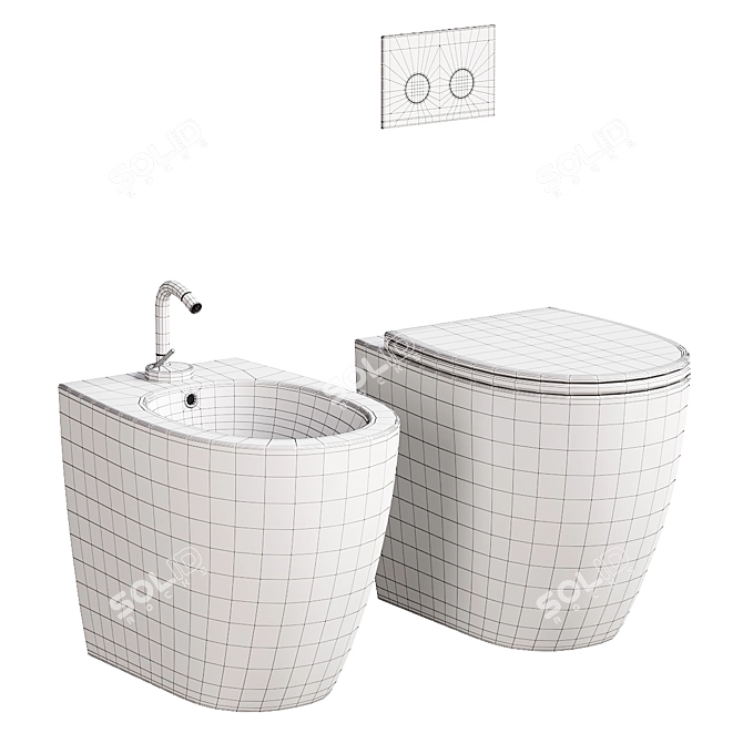 4all Collection Floor-Mounted Toilet/Bidet 3D model image 5