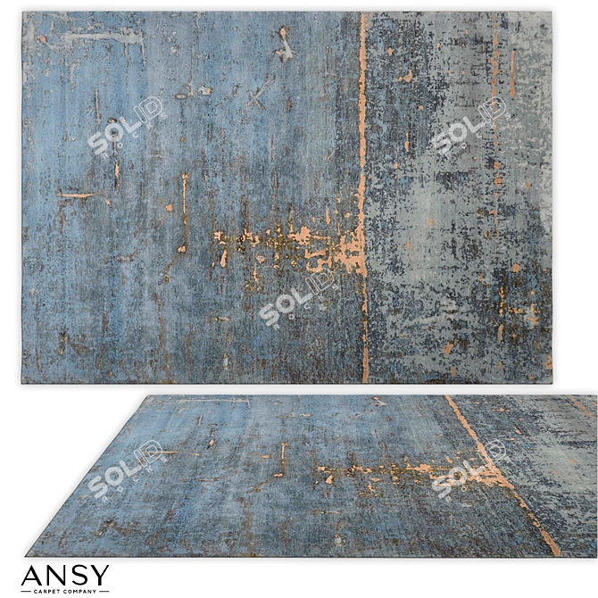 Handmade Skyline Modern Rug (№3694) 3D model image 1