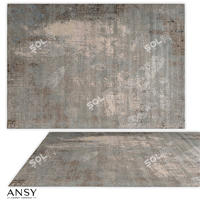 Handcrafted Urban Modern Collection Rug 3D model image 1