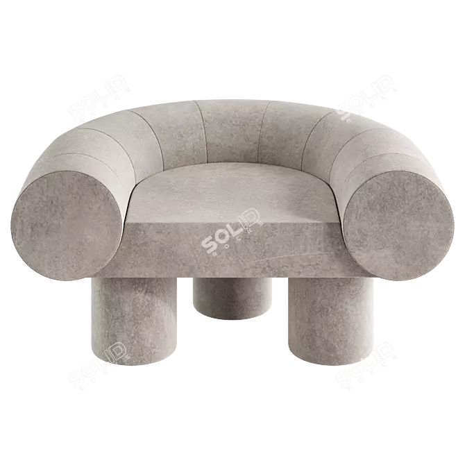 Elegant Mineral Armchair Design 3D model image 2