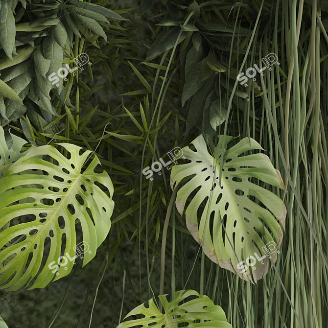 Modern Interior Vertical Plant Set 3D model image 4