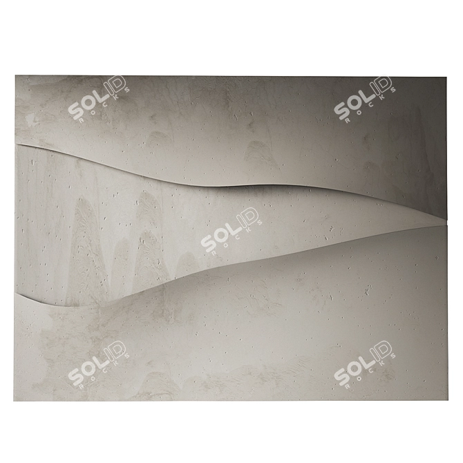 Geometric Relief Wall Panel 3D model image 3