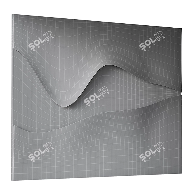 Geometric Relief Wall Panel 3D model image 5