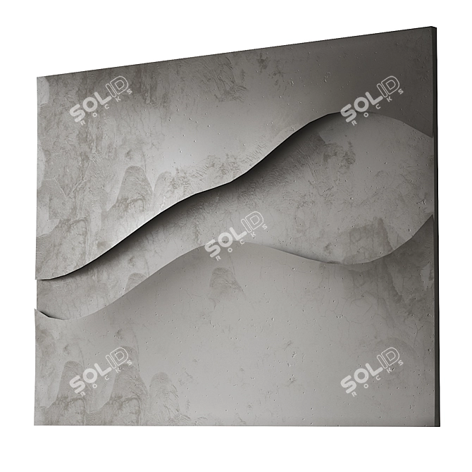 Abstract Relief Wall Panel 3D model image 4